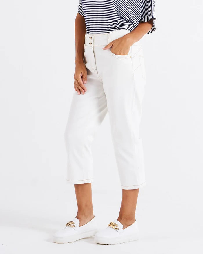 Alessi Crop Jean - White