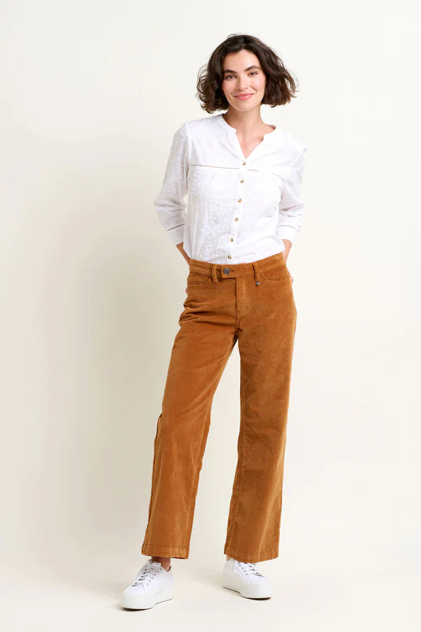 Cord Wide Leg Trouser Tan