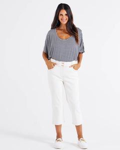 Alessi Crop Jean - White