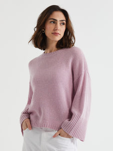 Wide Sleeve Crew Jumper Iris