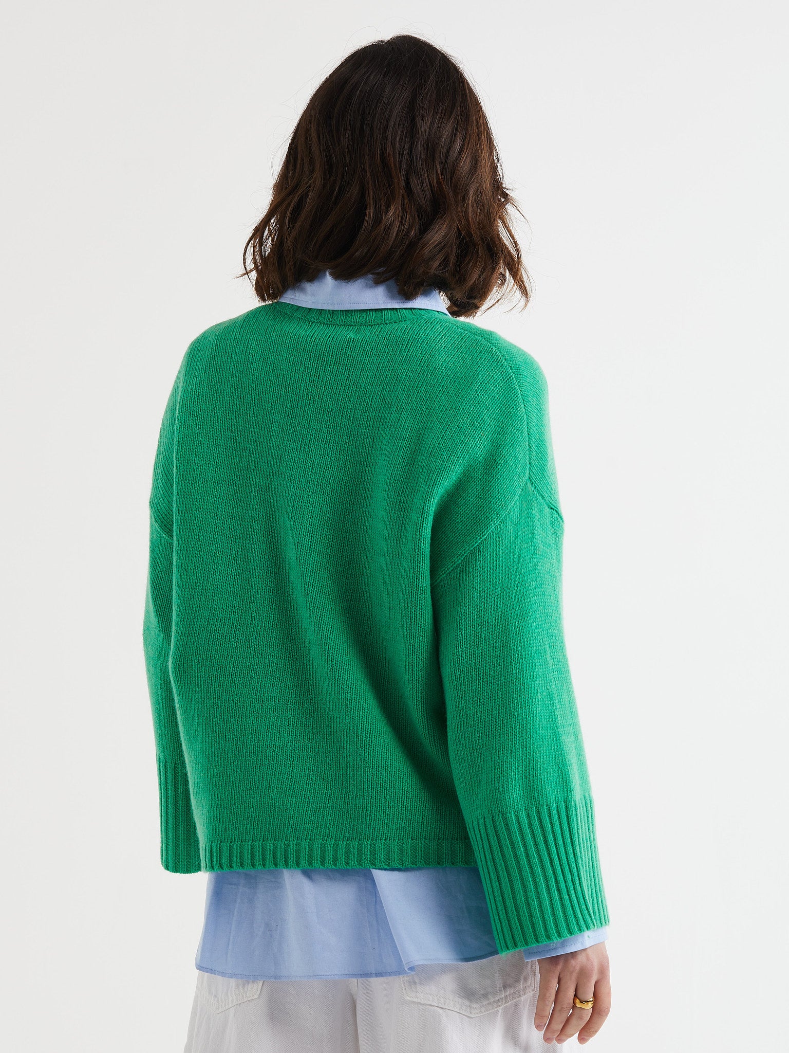 Wide Sleeve Crew Jumper Parakeet