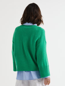 Wide Sleeve Crew Jumper Parakeet