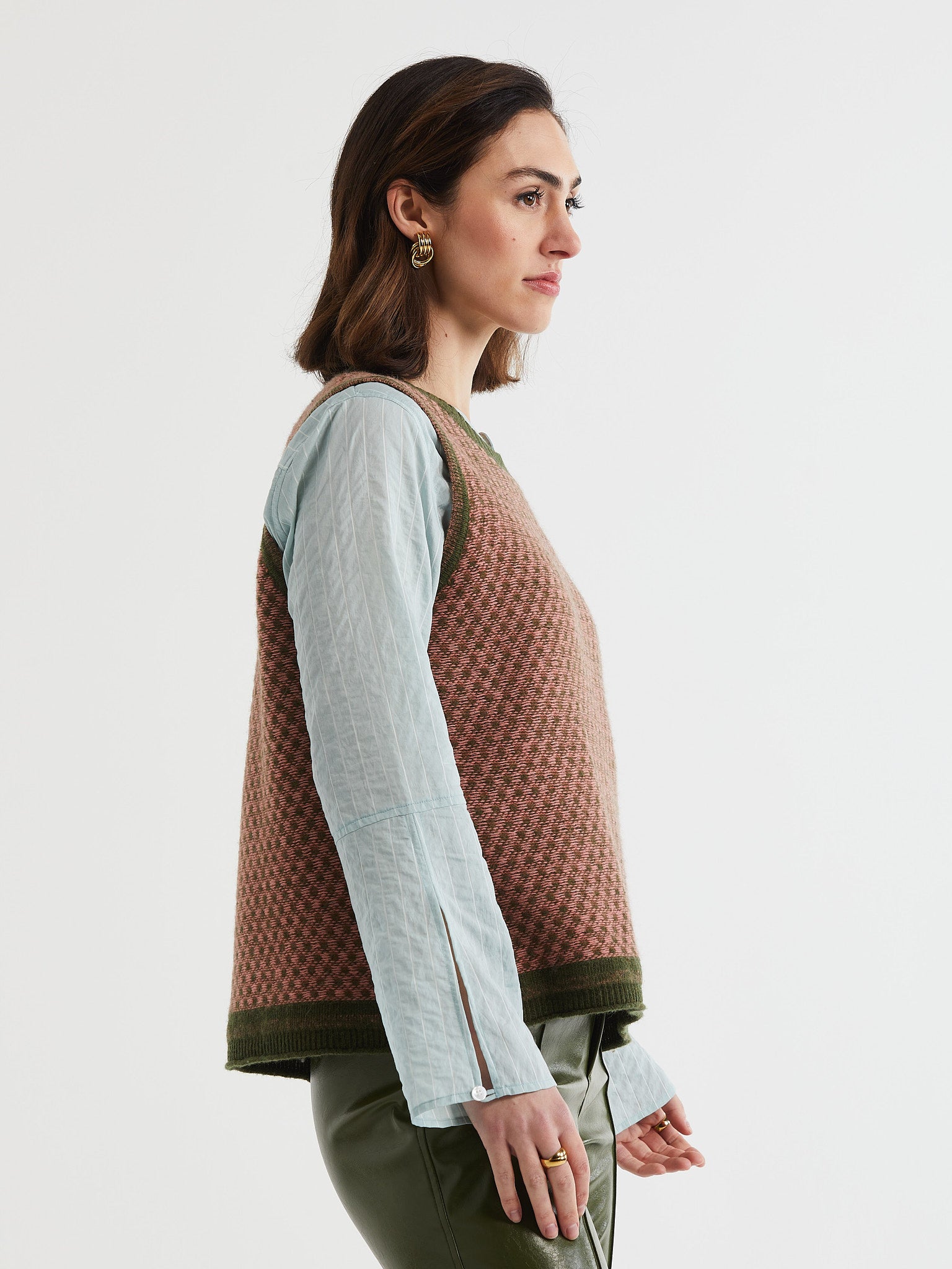 Lambswool Vest Olive