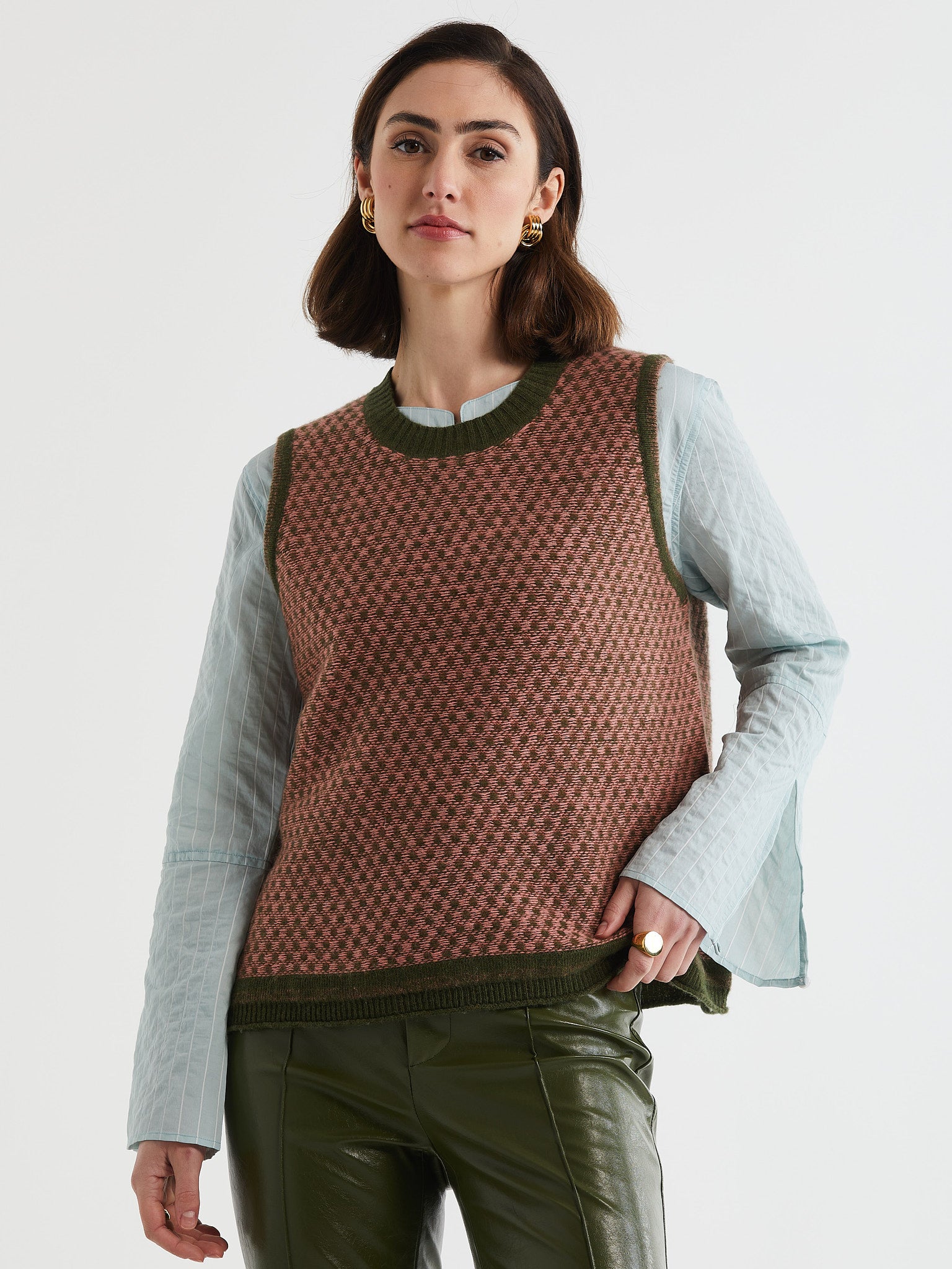 Lambswool Vest Olive