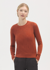 Openwork Detailing Jumper - Terracotta