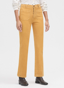 Micro Cord Flared Trousers - Ochre