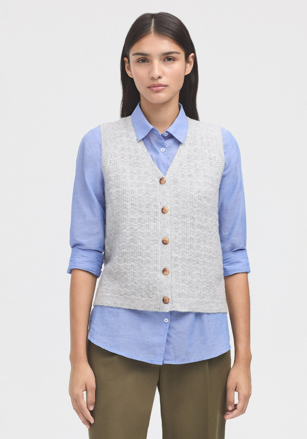 Openwork Cashmere Vest