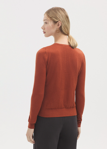 Openwork Detailing Jumper - Terracotta