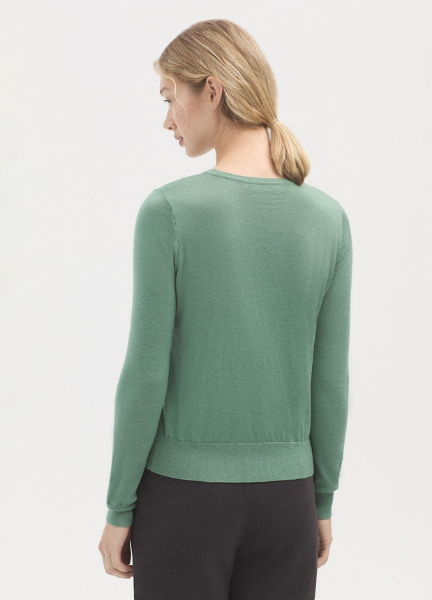 Openwork Detailing Jumper English Green