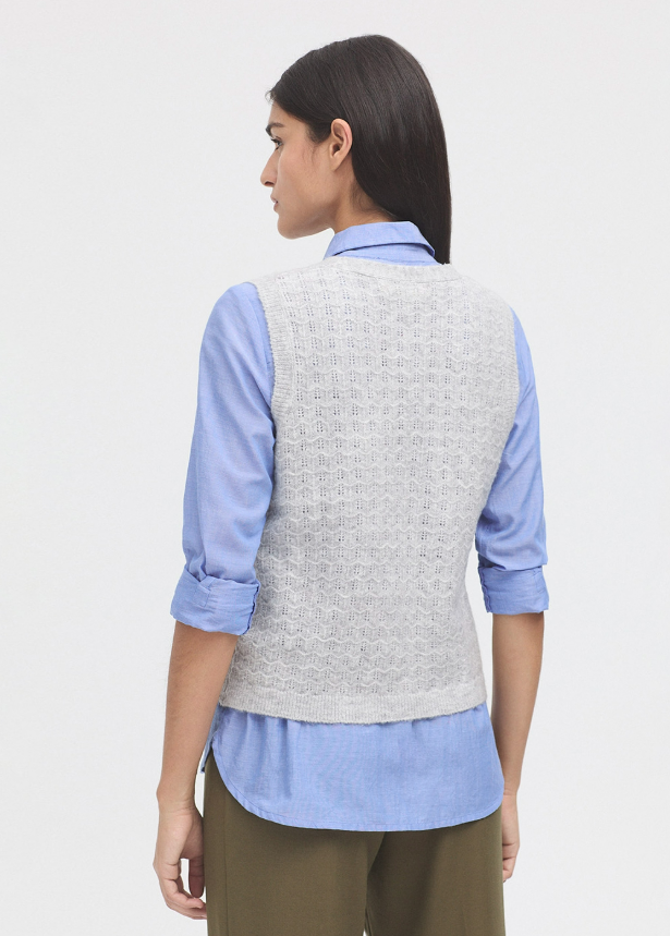 Openwork Cashmere Vest