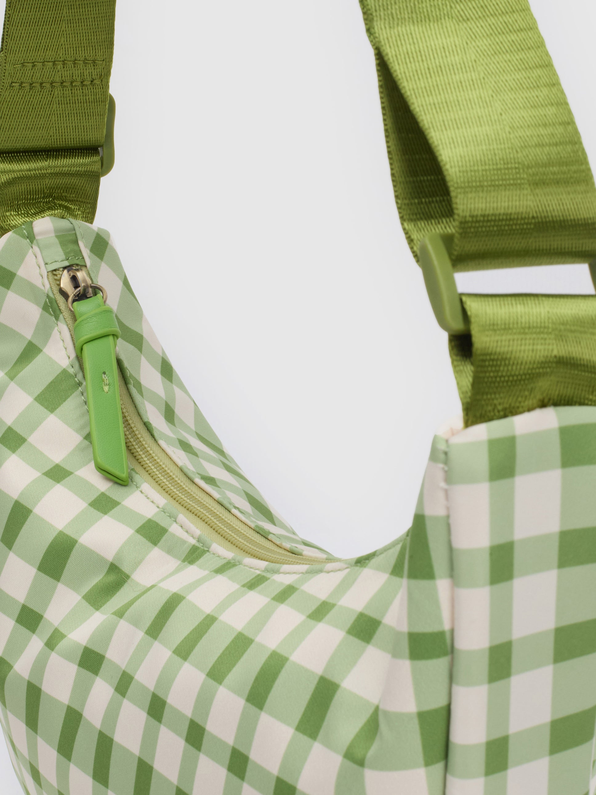 Nice Things Green Check Nylon Bag