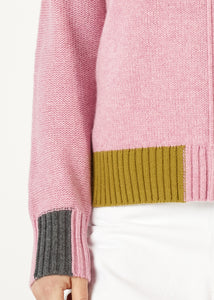 Colour Block Trim Jumper Parfait