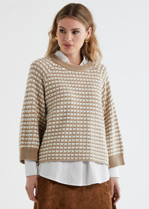 Texture Jumper Camel