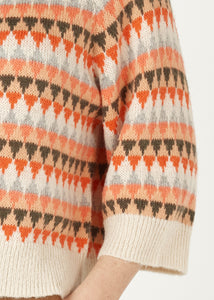 Z&P Mohair Fairisle Jumper Taupe