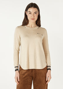 Handwork Curve Hem Jumper Oat