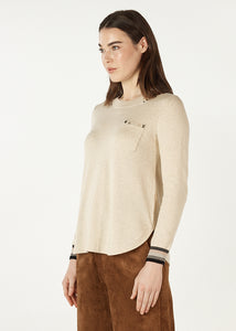 Handwork Curve Hem Jumper Oat