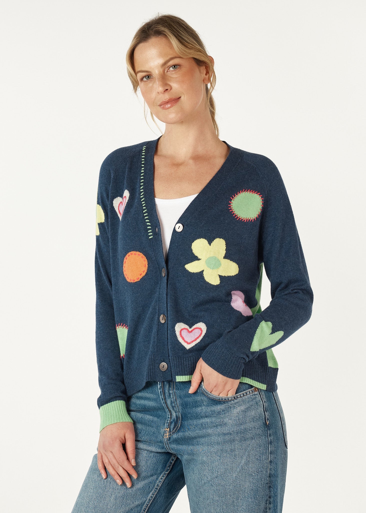 Happy Cardigan Denim