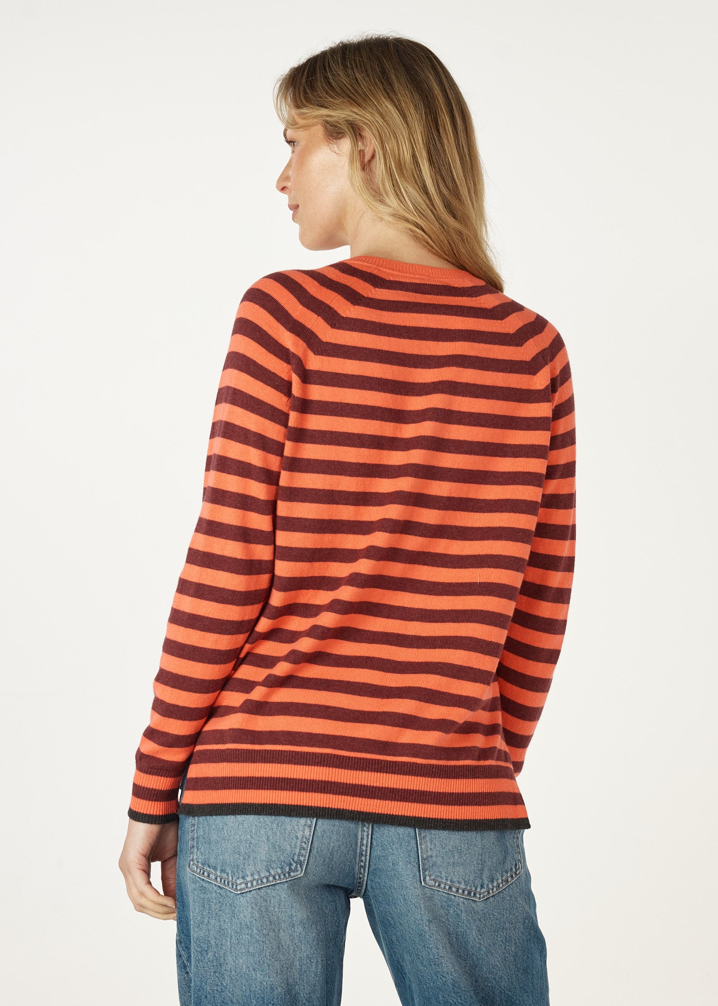 Essential Stripe V-Neck Guava