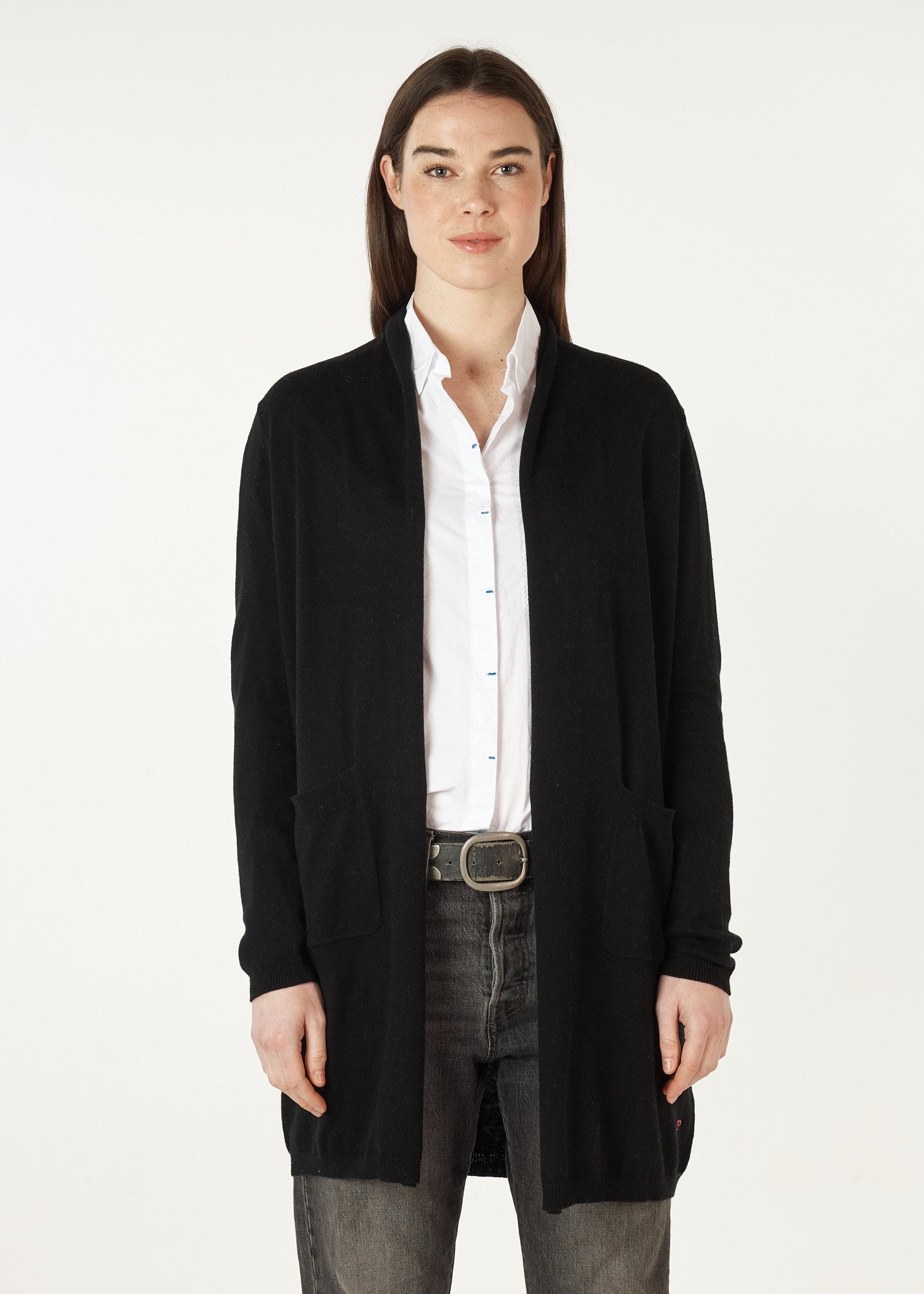 Essential Long Length Cardigan Black