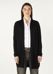 Essential Long Length Cardigan Black