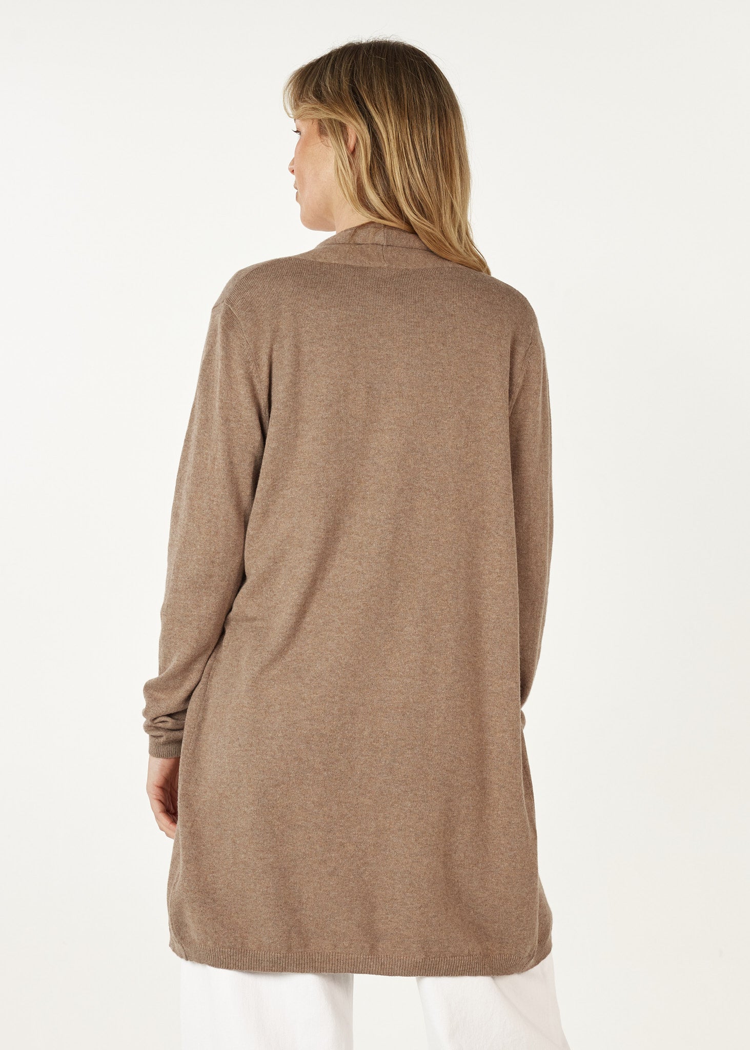 Essential Long Length Cardigan Bark