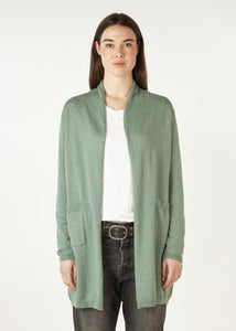 Essential Long Length Cardigan Moss