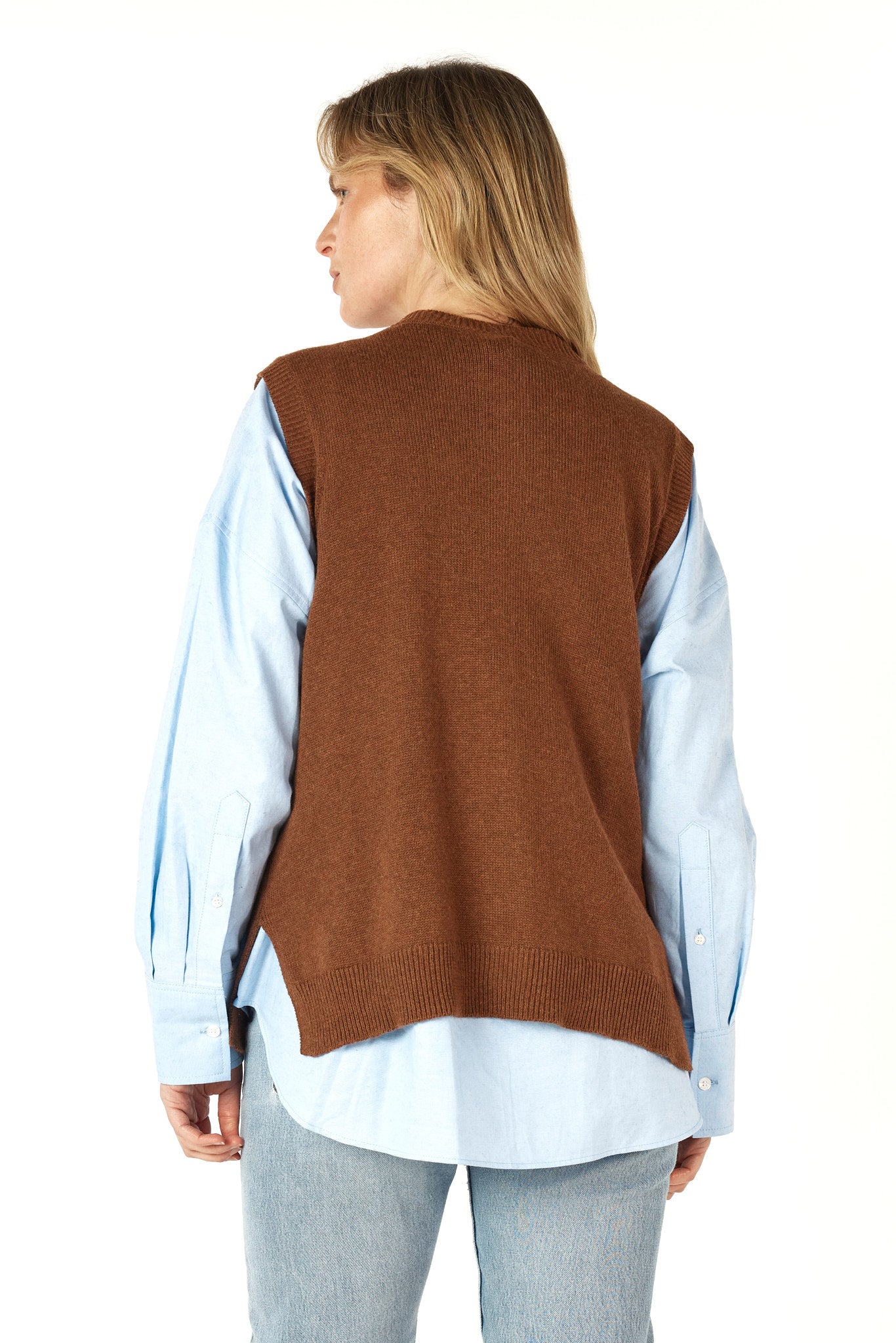 Essential Button Vest Coffee