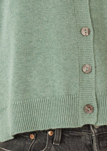 Essential Button Vest Moss