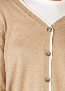 Essential V-Neck Cardigan Oat