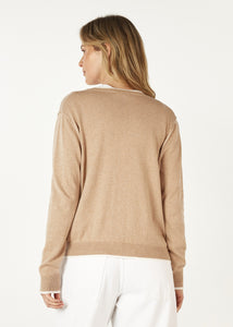 Essential V-Neck Cardigan Oat