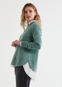 Essential Shirt Bottom Pullover Moss