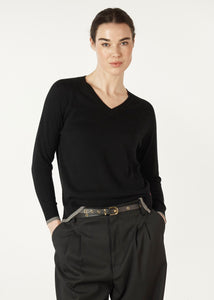 Essential V-Neck Pullover Black