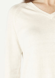 Essential V-Neck Pullover White