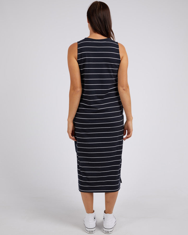 Elyssian Dress Navy Stripe