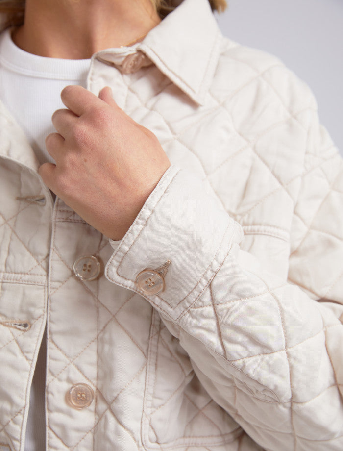 Katie Quilted Jacket Oatmeal