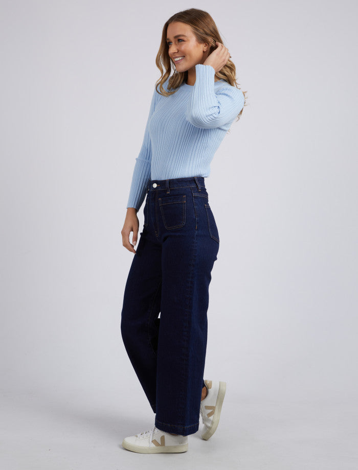 Sarah Wide Leg Jean Dark Blue